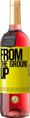 29,95 € Бесплатная доставка | Розовое вино Издание ROSÉ From The Ground Up Желтая этикетка. Настраиваемая этикетка Молодое вино Урожай 2023 Tempranillo