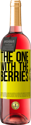29,95 € 送料無料 | ロゼワイン ROSÉエディション The one with the berries 黄色のラベル. カスタマイズ可能なラベル 若いワイン 収穫 2025 Tempranillo