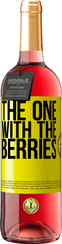 29,95 € 送料無料 | ロゼワイン ROSÉエディション The one with the berries 黄色のラベル. カスタマイズ可能なラベル 若いワイン 収穫 2025 Tempranillo