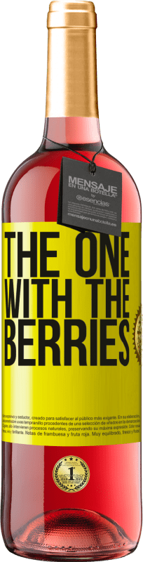 29,95 € Kostenloser Versand | Roséwein ROSÉ Ausgabe The one with the berries Gelbes Etikett. Anpassbares Etikett Junger Wein Ernte 2023 Tempranillo