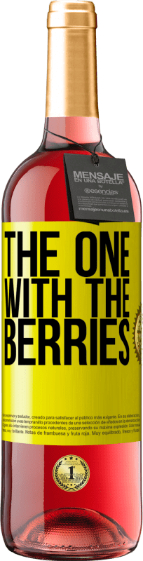 29,95 € Spedizione Gratuita | Vino rosato Edizione ROSÉ The one with the berries Etichetta Gialla. Etichetta personalizzabile Vino giovane Raccogliere 2023 Tempranillo