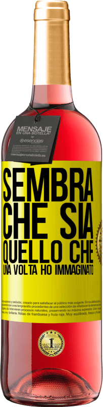 29,95 € Spedizione Gratuita | Vino rosato Edizione ROSÉ Sembra che sia quello che una volta ho immaginato Etichetta Gialla. Etichetta personalizzabile Vino giovane Raccogliere 2025 Tempranillo