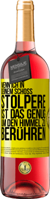 29,95 € Kostenloser Versand | Roséwein ROSÉ Ausgabe Wenn ich in deinem Schoß stolpere ist das genug, um den Himmel zu berühren Gelbes Etikett. Anpassbares Etikett Junger Wein Ernte 2023 Tempranillo