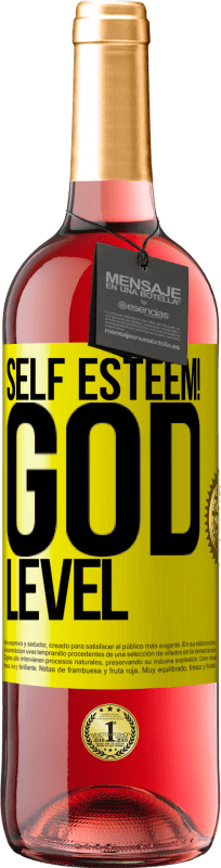 29,95 € Free Shipping | Rosé Wine ROSÉ Edition Self esteem! God level Yellow Label. Customizable label Young wine Harvest 2024 Tempranillo