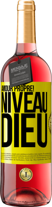 29,95 € Envoi gratuit | Vin rosé Édition ROSÉ Amour propre! Niveau Dieu Étiquette Jaune. Étiquette personnalisable Vin jeune Récolte 2024 Tempranillo