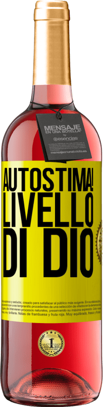 29,95 € Spedizione Gratuita | Vino rosato Edizione ROSÉ Autostima! Livello di Dio Etichetta Gialla. Etichetta personalizzabile Vino giovane Raccogliere 2024 Tempranillo