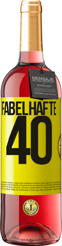 29,95 € Kostenloser Versand | Roséwein ROSÉ Ausgabe Fabelhafte 40 Gelbes Etikett. Anpassbares Etikett Junger Wein Ernte 2023 Tempranillo
