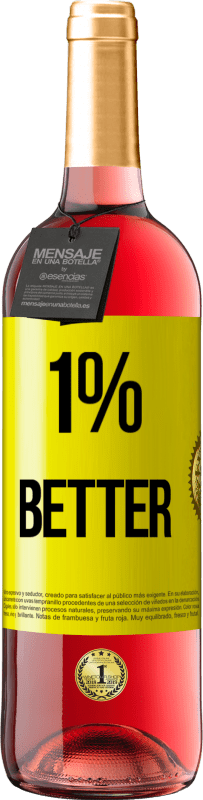 29,95 € 免费送货 | 桃红葡萄酒 ROSÉ版 1% Better 黄色标签. 可自定义的标签 青年酒 收成 2024 Tempranillo