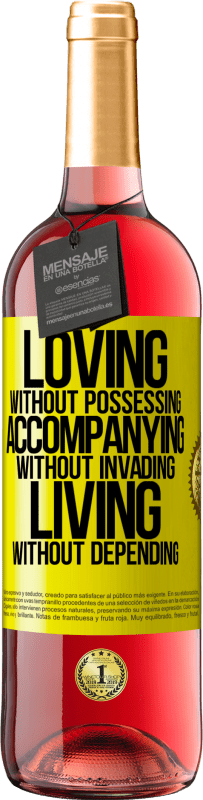 29,95 € Free Shipping | Rosé Wine ROSÉ Edition Loving without possessing, accompanying without invading, living without depending Yellow Label. Customizable label Young wine Harvest 2025 Tempranillo