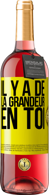 29,95 € Envoi gratuit | Vin rosé Édition ROSÉ Il y a de la grandeur en toi Étiquette Jaune. Étiquette personnalisable Vin jeune Récolte 2024 Tempranillo