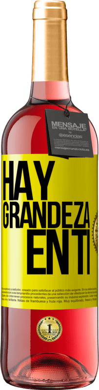 29,95 € Envío gratis | Vino Rosado Edición ROSÉ Hay grandeza en ti Etiqueta Amarilla. Etiqueta personalizable Vino joven Cosecha 2024 Tempranillo