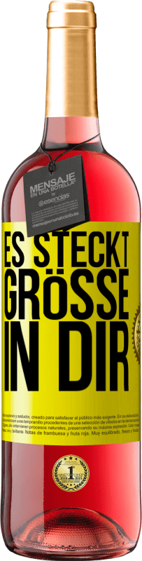 29,95 € Kostenloser Versand | Roséwein ROSÉ Ausgabe Es steckt Größe in dir Gelbes Etikett. Anpassbares Etikett Junger Wein Ernte 2024 Tempranillo