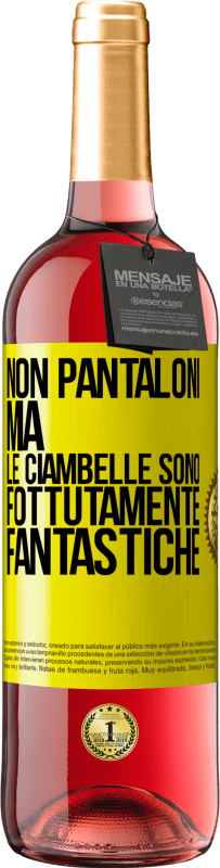 29,95 € Spedizione Gratuita | Vino rosato Edizione ROSÉ Non pantaloni, ma le ciambelle sono fottutamente fantastiche Etichetta Gialla. Etichetta personalizzabile Vino giovane Raccogliere 2025 Tempranillo