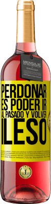 29,95 € Envío gratis | Vino Rosado Edición ROSÉ Perdonar es poder ir al pasado y volver ileso Etiqueta Amarilla. Etiqueta personalizable Vino joven Cosecha 2025 Tempranillo