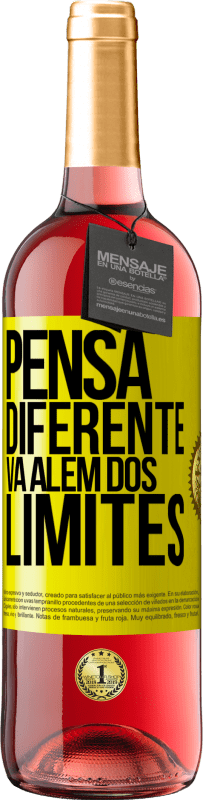 29,95 € Envio grátis | Vinho rosé Edição ROSÉ Pensa diferente. Vá além dos limites Etiqueta Amarela. Etiqueta personalizável Vinho jovem Colheita 2025 Tempranillo