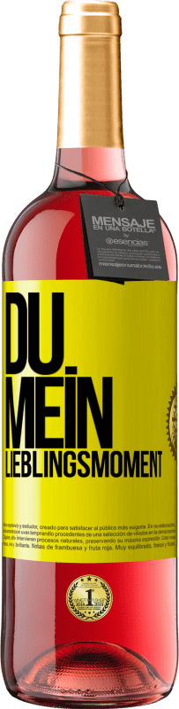 29,95 € Kostenloser Versand | Roséwein ROSÉ Ausgabe Du. Mein Lieblingsmoment Gelbes Etikett. Anpassbares Etikett Junger Wein Ernte 2023 Tempranillo