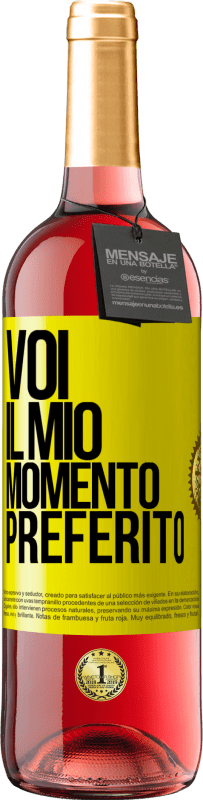 29,95 € Spedizione Gratuita | Vino rosato Edizione ROSÉ Voi. Il mio momento preferito Etichetta Gialla. Etichetta personalizzabile Vino giovane Raccogliere 2023 Tempranillo