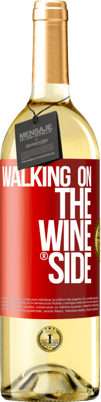 29,95 € Бесплатная доставка | Белое вино Издание WHITE Walking on the Wine Side® Красная метка. Настраиваемая этикетка Молодое вино Урожай 2023 Verdejo