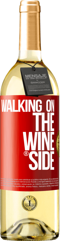 29,95 € Kostenloser Versand | Weißwein WHITE Ausgabe Walking on the Wine Side® Rote Markierung. Anpassbares Etikett Junger Wein Ernte 2022 Verdejo