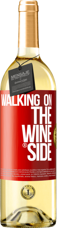 29,95 € Envio grátis | Vinho branco Edição WHITE Walking on the Wine Side® Etiqueta Vermelha. Etiqueta personalizável Vinho jovem Colheita 2025 Verdejo