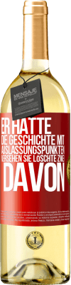 29,95 € Kostenloser Versand | Weißwein WHITE Ausgabe Er hatte die Geschichte mit Auslassungspunkten versehen. Sie löschte zwei davon Rote Markierung. Anpassbares Etikett Junger Wein Ernte 2025 Verdejo
