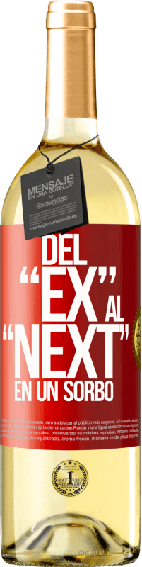 29,95 € Envío gratis | Vino Blanco Edición WHITE Del EX al NEXT en un sorbo Etiqueta Roja. Etiqueta personalizable Vino joven Cosecha 2023 Verdejo