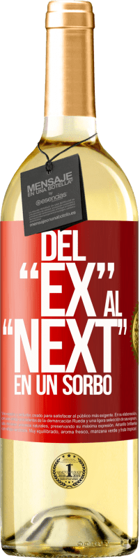 29,95 € Envío gratis | Vino Blanco Edición WHITE Del EX al NEXT en un sorbo Etiqueta Roja. Etiqueta personalizable Vino joven Cosecha 2024 Verdejo