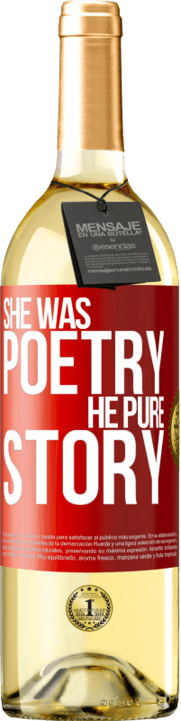 29,95 € Free Shipping | White Wine WHITE Edition She was poetry, he pure story Red Label. Customizable label Young wine Harvest 2023 Verdejo