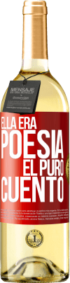 29,95 € Envío gratis | Vino Blanco Edición WHITE Ella era poesía, él puro cuento Etiqueta Roja. Etiqueta personalizable Vino joven Cosecha 2023 Verdejo