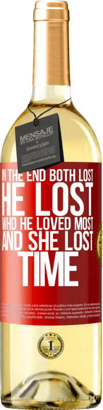 29,95 € Free Shipping | White Wine WHITE Edition In the end, both lost. He lost who he loved most, and she lost time Red Label. Customizable label Young wine Harvest 2024 Verdejo