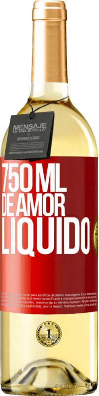 29,95 € Envio grátis | Vinho branco Edição WHITE 750 ml de amor líquido Etiqueta Vermelha. Etiqueta personalizável Vinho jovem Colheita 2024 Verdejo