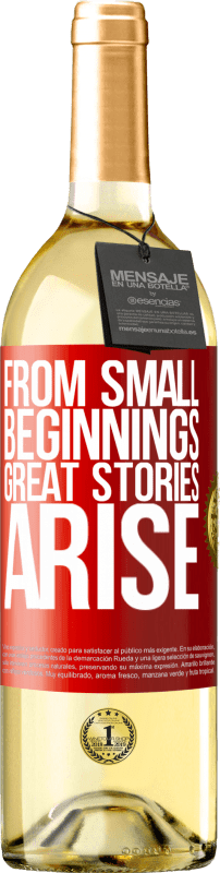 29,95 € Free Shipping | White Wine WHITE Edition From small beginnings great stories arise Red Label. Customizable label Young wine Harvest 2024 Verdejo