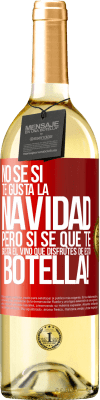 29,95 € Envío gratis | Vino Blanco Edición WHITE No sé si te gusta la navidad, pero sí sé que te gusta el vino. Que disfrutes de esta botella! Etiqueta Roja. Etiqueta personalizable Vino joven Cosecha 2023 Verdejo