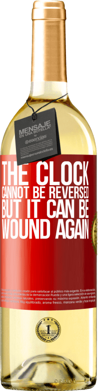 29,95 € 免费送货 | 白葡萄酒 WHITE版 时钟不能倒转，但可以重新缠绕 红色标签. 可自定义的标签 青年酒 收成 2023 Verdejo