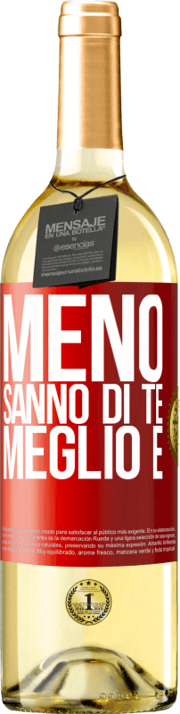 29,95 € Spedizione Gratuita | Vino bianco Edizione WHITE Meno sanno di te, meglio è Etichetta Rossa. Etichetta personalizzabile Vino giovane Raccogliere 2024 Verdejo