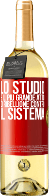 29,95 € Spedizione Gratuita | Vino bianco Edizione WHITE Lo studio è il più grande atto di ribellione contro il sistema Etichetta Rossa. Etichetta personalizzabile Vino giovane Raccogliere 2024 Verdejo