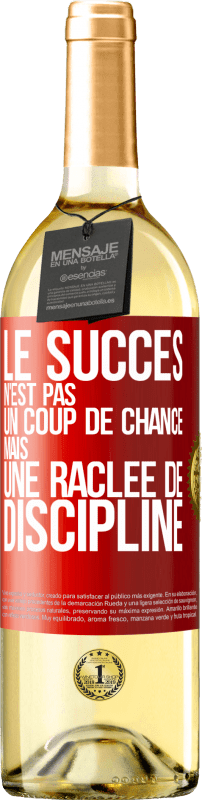 29,95 € Envoi gratuit | Vin blanc Édition WHITE Le succès n'est pas un coup de chance mais une raclée de discipline Étiquette Rouge. Étiquette personnalisable Vin jeune Récolte 2024 Verdejo