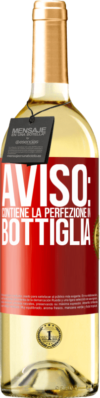 29,95 € Spedizione Gratuita | Vino bianco Edizione WHITE Avviso: contiene la perfezione in bottiglia Etichetta Rossa. Etichetta personalizzabile Vino giovane Raccogliere 2024 Verdejo