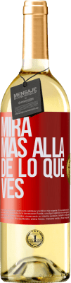 29,95 € Envío gratis | Vino Blanco Edición WHITE Mira más allá de lo que ves Etiqueta Roja. Etiqueta personalizable Vino joven Cosecha 2023 Verdejo