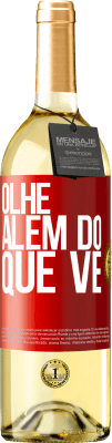 29,95 € Envio grátis | Vinho branco Edição WHITE Olhe além do que vê Etiqueta Vermelha. Etiqueta personalizável Vinho jovem Colheita 2025 Verdejo