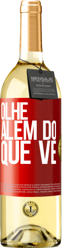 29,95 € Envio grátis | Vinho branco Edição WHITE Olhe além do que vê Etiqueta Vermelha. Etiqueta personalizável Vinho jovem Colheita 2024 Verdejo