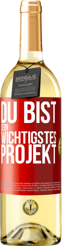 29,95 € Kostenloser Versand | Weißwein WHITE Ausgabe Du bist dein wichtigstes Projekt Rote Markierung. Anpassbares Etikett Junger Wein Ernte 2024 Verdejo