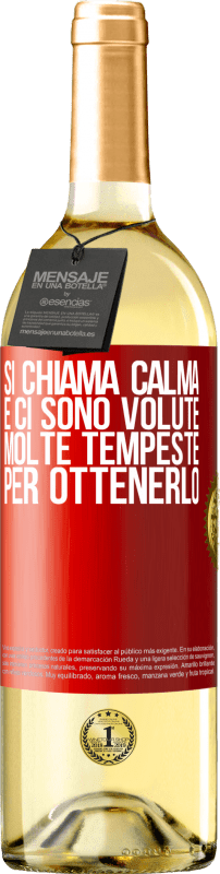 29,95 € Spedizione Gratuita | Vino bianco Edizione WHITE Si chiama calma, e ci sono volute molte tempeste per ottenerlo Etichetta Rossa. Etichetta personalizzabile Vino giovane Raccogliere 2024 Verdejo