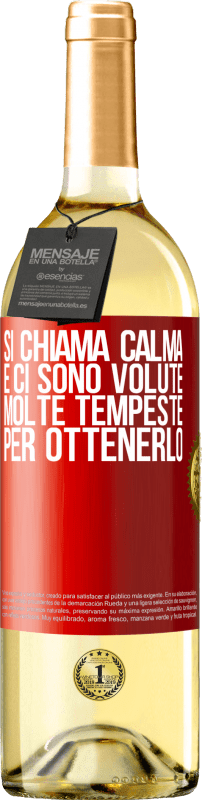 29,95 € Spedizione Gratuita | Vino bianco Edizione WHITE Si chiama calma, e ci sono volute molte tempeste per ottenerlo Etichetta Rossa. Etichetta personalizzabile Vino giovane Raccogliere 2025 Verdejo