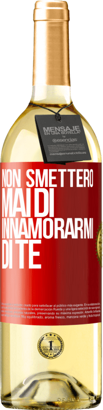 29,95 € Spedizione Gratuita | Vino bianco Edizione WHITE Non smetterò mai di innamorarmi di te Etichetta Rossa. Etichetta personalizzabile Vino giovane Raccogliere 2024 Verdejo