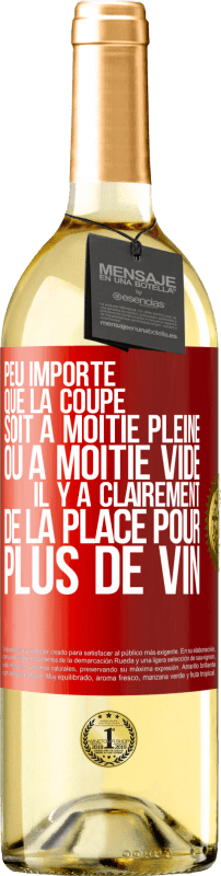 29,95 € Envoi gratuit | Vin blanc Édition WHITE Peu importe que la coupe soit à moitié pleine ou à moitié vide. Il y a clairement de la place pour plus de vin Étiquette Rouge. Étiquette personnalisable Vin jeune Récolte 2024 Verdejo