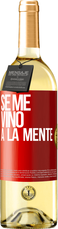 29,95 € Envoi gratuit | Vin blanc Édition WHITE Il me VINt une idée Étiquette Rouge. Étiquette personnalisable Vin jeune Récolte 2023 Verdejo