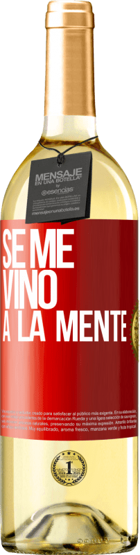 29,95 € Spedizione Gratuita | Vino bianco Edizione WHITE Se me VINO a la mente… Etichetta Rossa. Etichetta personalizzabile Vino giovane Raccogliere 2024 Verdejo