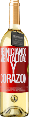 29,95 € Envío gratis | Vino Blanco Edición WHITE Reiniciando mentalidad y corazón Etiqueta Roja. Etiqueta personalizable Vino joven Cosecha 2023 Verdejo