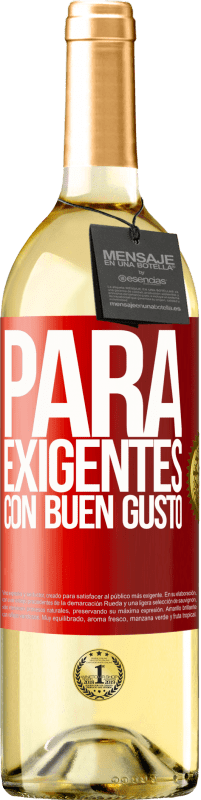 29,95 € Envío gratis | Vino Blanco Edición WHITE Para exigentes con buen gusto Etiqueta Roja. Etiqueta personalizable Vino joven Cosecha 2024 Verdejo